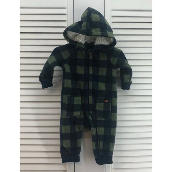 7 for all mankind size 3-6 M fleece zip up one piece romper - Picture 1 of 5